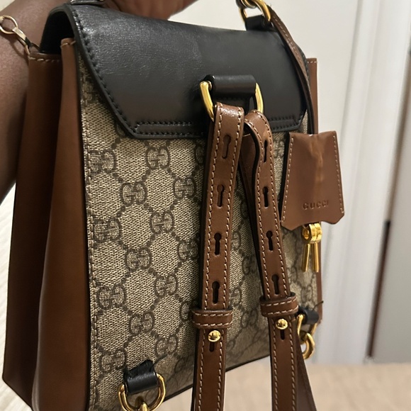 Gucci Padlock Backpack in GG Supreme canvas with leather trim main image 14
